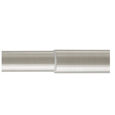 Aria Metal Adjustable Telescoping Curtain Rod 48-84 in Brushed Nickel