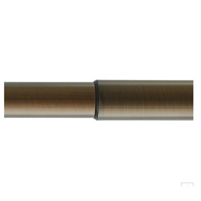 Aria Metal Adjustable Telescoping Curtain Rod 48-84 in Brushed Bronze