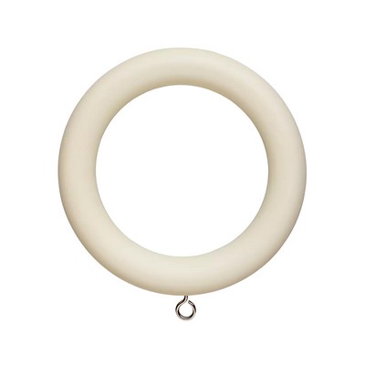 Finestra Wood Ring with Eyelet for 2in Pole Antique White