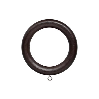 Finestra Wood Ring with Eyelet for 1 38 Pole Espresso