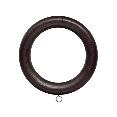 Finestra Wood Ring with Eyelet for 2in Pole Espresso