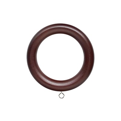 Finestra Wood Ring with Eyelet for 1 38 Pole Mahogany