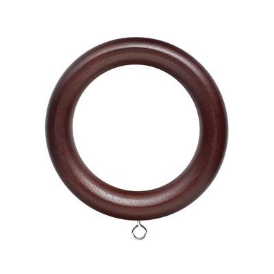 Finestra Wood Ring with Eyelet for 2in Pole Mahogany