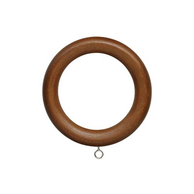 Finestra Wood Ring with Eyelet for 1 38 Pole Pecan