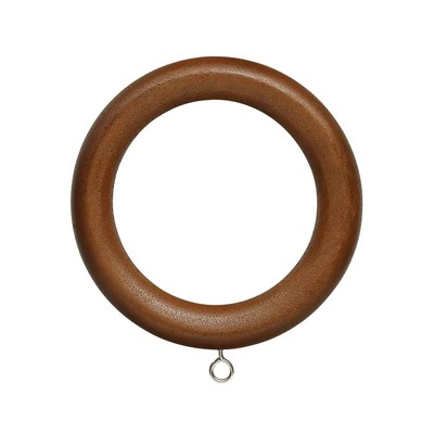 Finestra Wood Ring with Eyelet for 2in Pole Pecan
