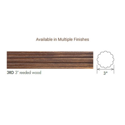 The Finial Company 3in Diameter Reeded Pole - 16ft 