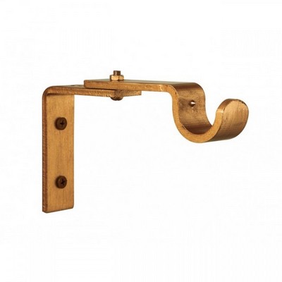 The Finial Company Standard Adjustable Steel Bracket Shown in Aged Gold