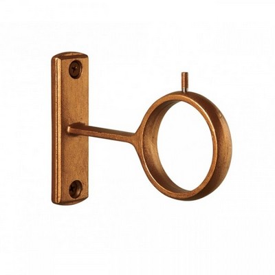 The Finial Company Steel Eyelet Bracket Shown in Aged Gold