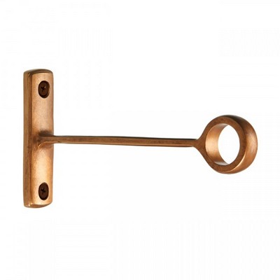 The Finial Company Steel Eyelet Bracket Extended Shown in Aged Gold