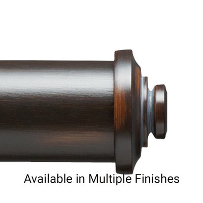 The Finial Company EC300 1 Button Endcap Shown in 670 Espresso
