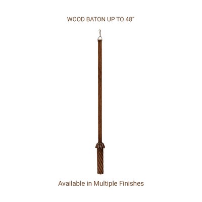 The Finial Company Decorative Wood Baton Custom up to 48in 