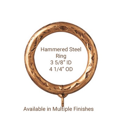 The Finial Company Hammered Steel Ring 