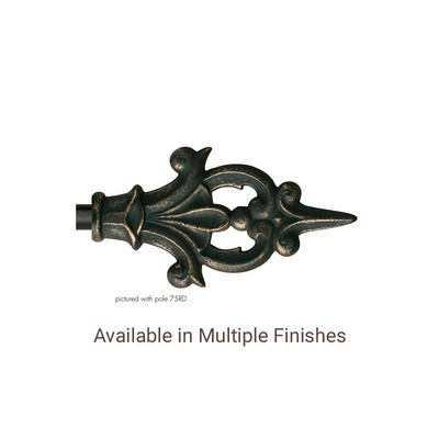 The Finial Company Monique Finial 110 Flat Black with Gold