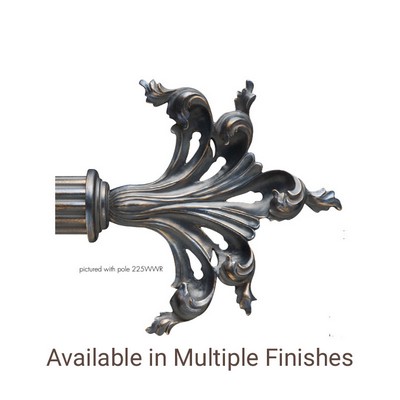The Finial Company Florentine Finial Shown in 610 Cobalt Bronze