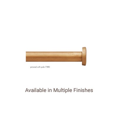 The Finial Company Flat End Cap Shown in Aged Gold