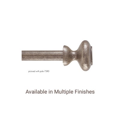 The Finial Company Button Finial Shown in 250 Platinum