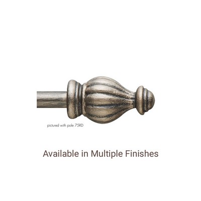 The Finial Company Button Top Onion Finial Shown in 710 Tarnished Silver