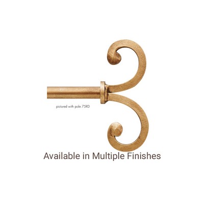 The Finial Company Curlique Finial shown in 680 Aged Gold