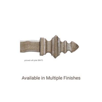 The Finial Company Stacked Spear Finial Shown in 630 Ash Gray