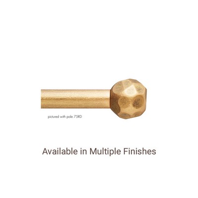 The Finial Company Small Hammered Ball Finial Shown in 750 Polished Gold