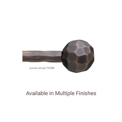 The Finial Company Large Hammered Ball Finial shown in 640 Oil Rubbed Bronze