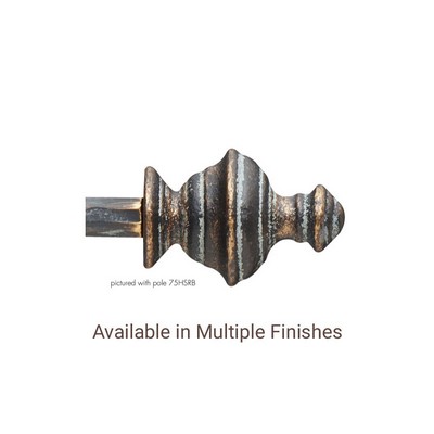 The Finial Company Traditional Finial Shown in 620 Weathered Iron