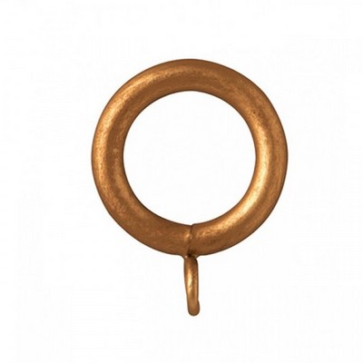 The Finial Company Smooth Steel Ring with Eyelet Shown in Aged Gold