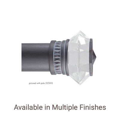 The Finial Company Glass Capped Finial Shown in 740 Smoky Mocha