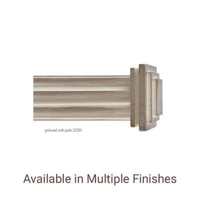 The Finial Company Square Stacked Endcap Shown in 810 Bronzed Ore