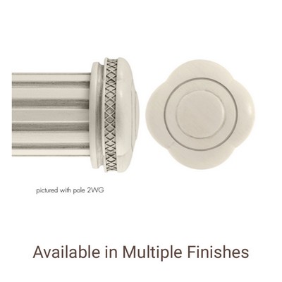 The Finial Company Simple Flower Endcap Shown in