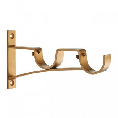 The Finial Company Double Steel Bracket Shown in Aged Gold