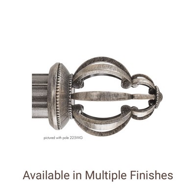 The Finial Company Filigree Cage Finial Shown in 860 Grayed Brass