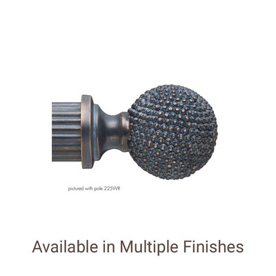 The Finial Company Ditsy Ball Finial Shown in 790 Vintage Bronze