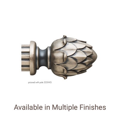 The Finial Company Large Artichoke Finial Shown in 710 Tarnished Silver