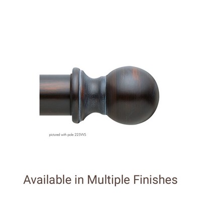 The Finial Company Wood Ball Finial Shown in 670 Espresso