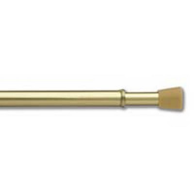 Graber 7/16 inch Round Spring Tension Cafe Rod 18 to 28 inches Brass