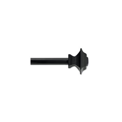 Graber Classic Square Curtain Rod Set Black