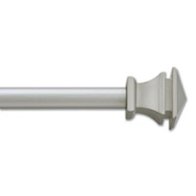 Graber Square  Curtain Rod Set Nickel