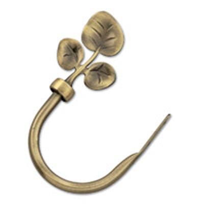 Triple Leaves Holdbacks Antique Brass Graber Triple Leaves Holdbacks Antique Brass