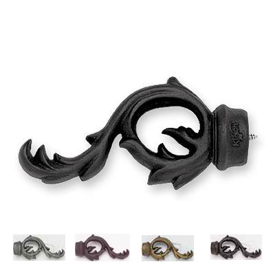 Kirsch Leaf Scroll Finials 