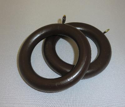 LJB 1 3/8 Inch Dark Walnut Smooth Wood Ring 