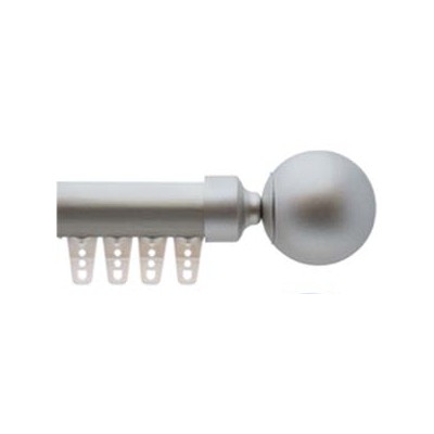 LJB Ball Finial Shown in Satin Nickel