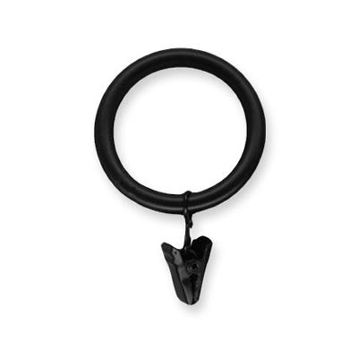 LJB 1 1/4 Inch Iron Ring with Clip Shown in Black