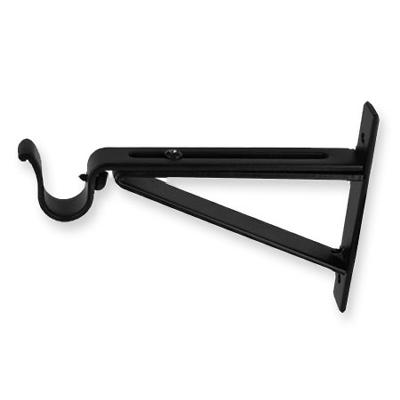 LJB 1 Inch Iron Bracket Extendable 5 Inch-8 Inch Shown in Black