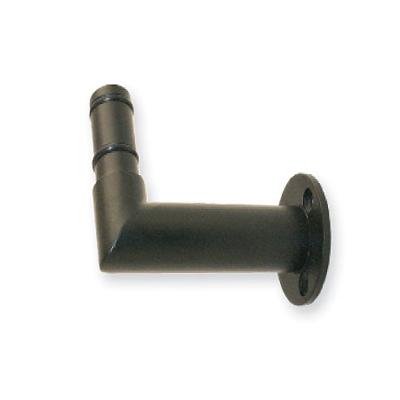 LJB 1 Inch Diameter Iron Elbow Bracket Shown in Black