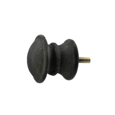 Menagerie End Cap Finial Pair Old World Black