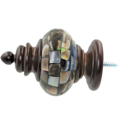 Capiz Shell Finial Walnut Menagerie Capiz Shell Finial Walnut