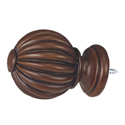 Menagerie Fluted Ball  Black Walnut