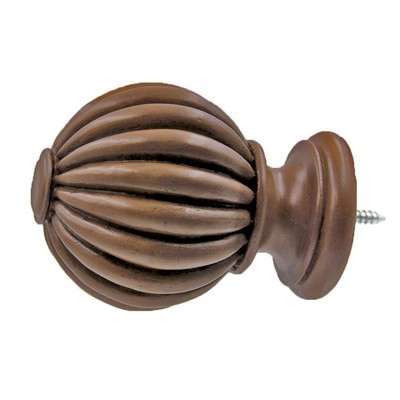 Menagerie Fluted Ball  Faux Wood
