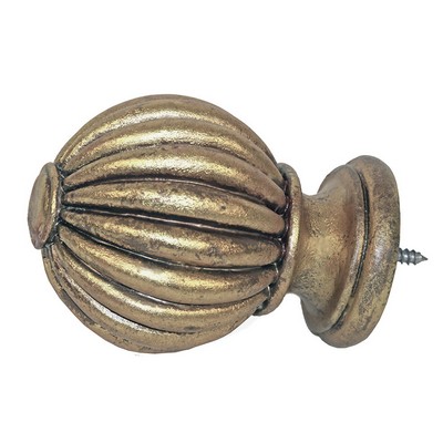 Menagerie Fluted Ball  Gilded Gold